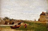 Stanislas Lepine Landscape with a Bridge painting